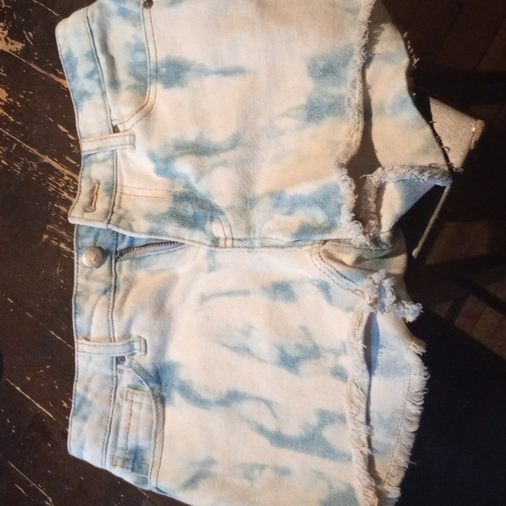 RSQ bleached denim shorts